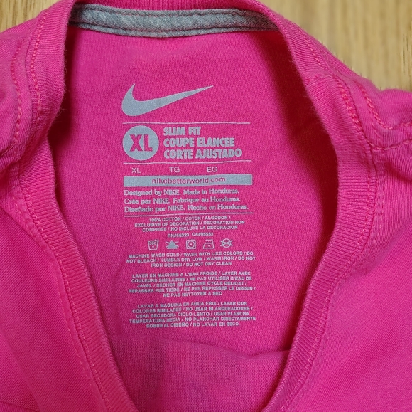Nike Women's Pink Graphic Tee, Size XL - Picture 3 of 6